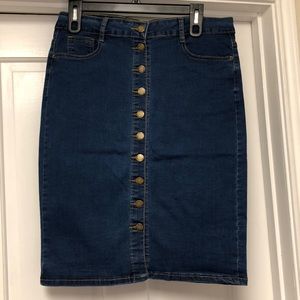Button down Jean skirt